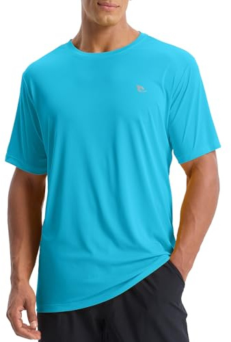 BALEAF UV-tröja herr vatten UPF 50+ kortärmad rashguard herr simskjorta rash väst för simning dykning, Havsblått, 3XL