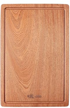 MITSUMOTO SAKARI 40 * 30 * 2,5 cm Tabla Cortar Madera Maciza Profesional | Tabla de Madera Natural de Sapeli, Tablas Cortar Japonesas de Sapeli, Con Surco y Agarre