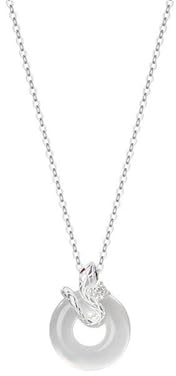 QZLNONTK Collier avec Pendentif Serpent du Zodiaque en Argent Sterling S925 for Femme – Nouvelle chaîne Ras du Cou Porte-Bonheur de Style Chinois