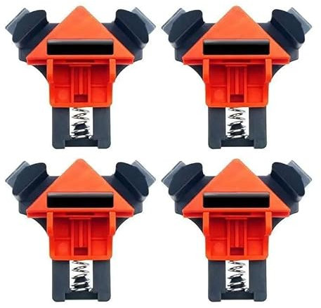 Sargentos De áNgulo Recto 4 clips de fijación for muebles, abrazadera de esquina de 90 grados for carpintería, abrazadera de esquina for marcos de fotos, herramientas manuales Sargento Escuadra