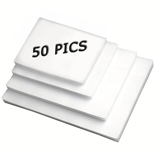BAYGE Pellicola laminata da 160 micron (2 x 80 micron), 50 bustine per laminazione A3, A4, A5, A6, diverse misure, per uso scolastico o ufficio (50 pezzi fogli laminati)