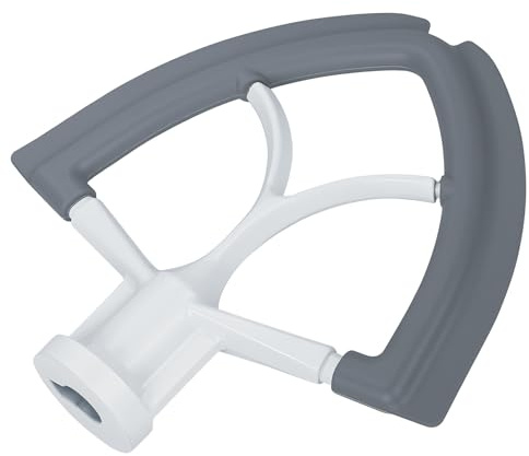 Frusta Flex Edge per KitchenAid 4,5-5 Quart Tilt-Head Stand Mixers Serie Artisan & Classic di MMOBIEL – Paletta Piatta in Alluminio con Bordi in Silicone – Solo Lavaggio a Mano