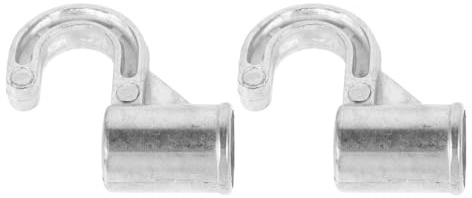 Yardenfun 2 Piezas Ganchos MetáLicos De Aluminio Para Armario 16Mm Soporte Fuerte Accesorios Para Barra De Perchero FáCil InstalacióN Organizadores De Ropa Para Hogar