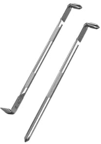 2 Stück Z-Typ Doppelkopf Schraubendreher 165mm 180mm L-Form Kreuz- und Schlitzschraubenzieher mit magnetischen Spitzen für Möbelmontage Elektronik Auto Reparatur schwarz