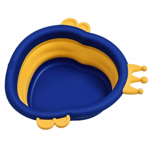 WEKADRIN Tragbares Gesichtswaschbecken Kleiner Kinderbadewanne aus Freiem Pp Kunststoff Blau für Säuglinge und Kleinkinder mit Faltbarem Design für Reisen und Babypflege