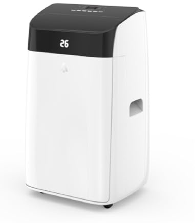 Garvee Climatiseur Portable 12000 BTU, Unité 3 En 1 Avec Tuyau d'évacuation, Fonctionnement Silencieux, Affichage Numérique, Télécommande, Minuterie 24 Heures, Kit d'Installation Pour Fenêtre