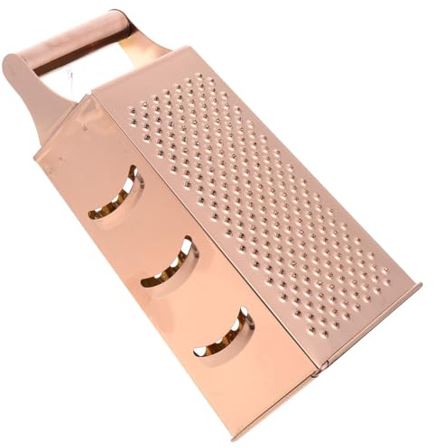 ULTECHNOVO Rallador Multifuncional de 4 Lados en Acero Inoxidable, Cortador Profesional de Verduras en Color Rosa Dorado, Práctico para Zanahorias, Pepinos y Patatas, Utensilio de Cocina
