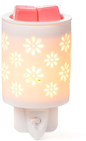 Wax Lume Electric Wax Melt Burner – Ceramic Wax Warmer with UK Plug, 2-in-1 Aromatherapy Lamp & Night Light, Flameless Home Decor, Easy Clean with 2 Spare Bulbs