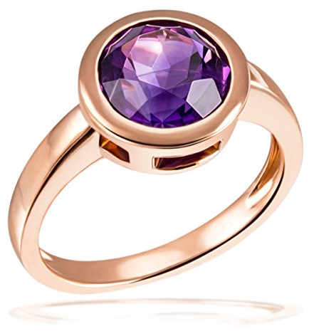 Goldmaid Damen-Ring Amethyst 375 Rotgold lila Rundschliff