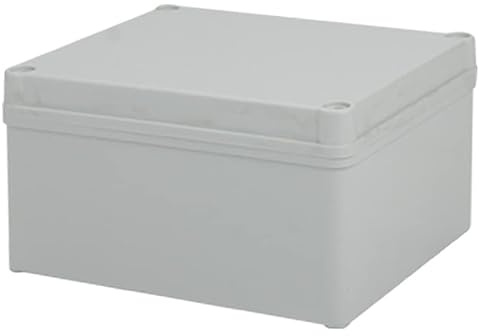 Maso Kunststoff Abzweigdose 150 x 200 x 100 ABS IP65 grau wetterfest für Außen/Außen mit Stecker