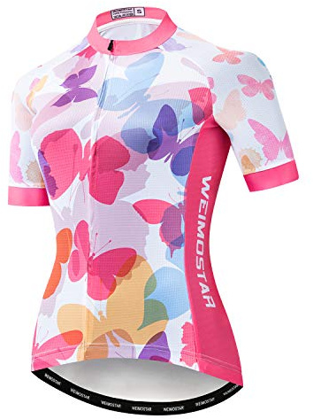 Dam cykling tröja kortärmad cykel racingskjorta shorts cykel cykel flicka sportkläder Pink Fly L(For Your Chest35.4-38.8)