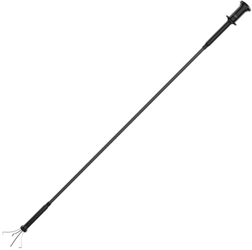 Housolution Grabber Tool Magnetic Four-claw Picker, Bendable Hose Reacher Pickup Sweeper with LED Lights, Flexible Long Handy Reaching Assist Tool for Litter Pick/Home Sink/Drain - Black