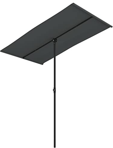 vidaXL Trädgårdsparasoll med aluminiumstång 180x110 cm antracit