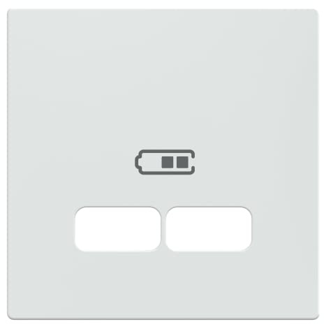 Plaque centrale pour station de charge USB, blanc actif brillant, système M, MEG4367-0325