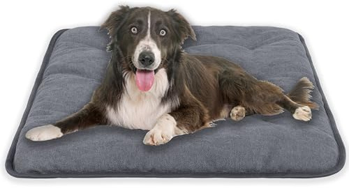 MyBestBuddy Hundekissen Pik grau 120x80 cm XXL, allergikerfreundlich (100% Polyester), rutschfest - 40°C waschbar mit flauschigem Stoffbezug - Hundematte BZW. Hundebett für sehr große Hunde