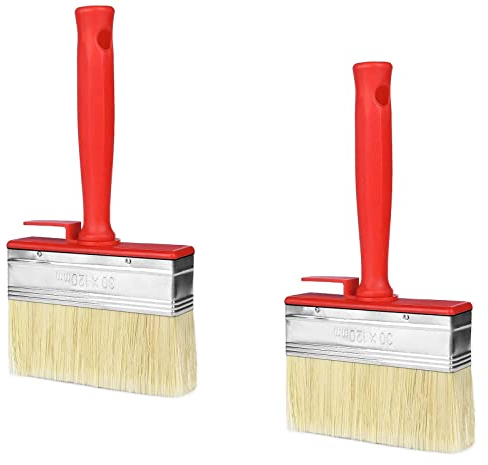 Noosverl 2 Pezzo 4.8 Pollice Pannello Pittore 30×120mm Pennello Strumento Pennello per Mobili Da Parete Recinzione Pittura In Legno