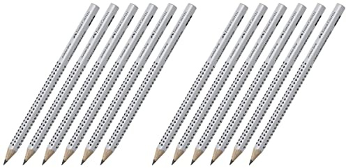 Faber-Castell 111900 - Bleistift Jumbo Grip, Härtegrad 2=B (12 Stück)