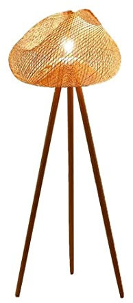 Lámpara de Piso Lámpara de Pie Lámpara de pie de trípode Lámpara de pie moderna con lámpara de bambú de madera Lámpara de esquina de la lámpara de la lámpara for la sala de estar dormitorio Lámparas d