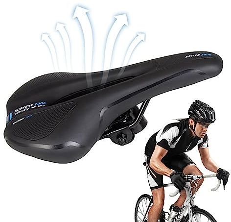 Voiakiu Selle Velo Confortable,Vélo en Mousse à Mémoire Surdimensionnée, Vélo avec Fonction d'Amortisseur, Accessoire Velo pour Homme et Femme VTT Vélos/Velo Electrique