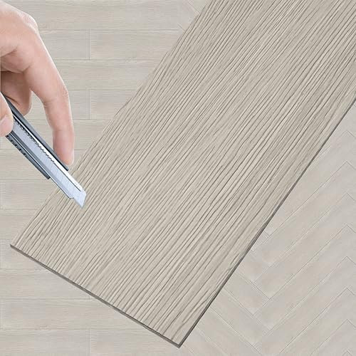 NAIZY 18 pezzi Pavimentazione in PVC 91,44 cm x 15,24 cm x 2 mm, Pavimento in vinile autoadesivo, Decorazioni Sceglibili, Pavimento in laminato Antiscivolo Impermeabile Tagliabile, Vinile Adesivo
