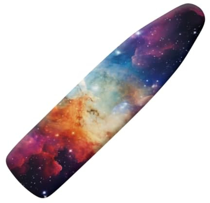 Jeiento Bügelbrettbezug Standardgröße Rainbow Galaxy Space 15 x 54 Bügelbrettbezüge waschbar Schutzgewebe Ersatzbezüge Polsterung mit elastischem Rand