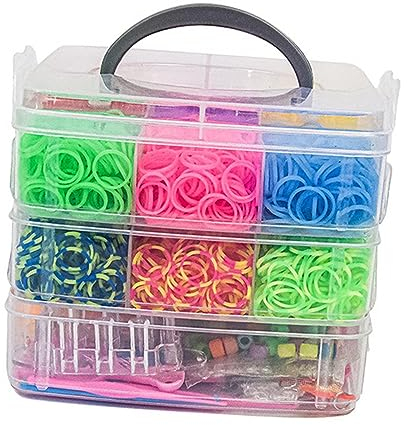 Kits para Hacer Pulseras en Telar, Gomas, Kits de Pulseras, Pulseras con Gomas, Kits de Recarga, Accesorios, Coloridos, Gomas para Telares para Niñas, s