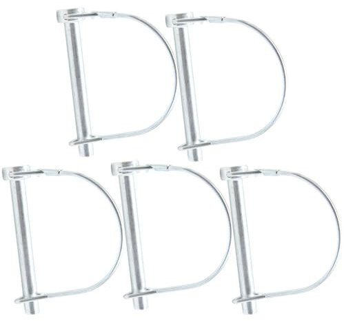 Hocansen 5 Stück D-Form Splint 8x70mm Welle Verriegelung Stift Anhänger Oberlenkerbolzen mit Rastverschluss für Rasen, Garten, Landwirtschaft（8*70mm/DX）