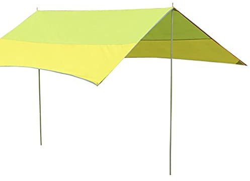 RajoNN Zelt, 3 m x 3 m, Hängematte, Regenfliege, Zeltplane mit Stangen, wasserdicht, Winddicht, Campingunterstand, tragbar, leicht, Zelte für Schnee, Camping, Outdoor, Reisen (A)