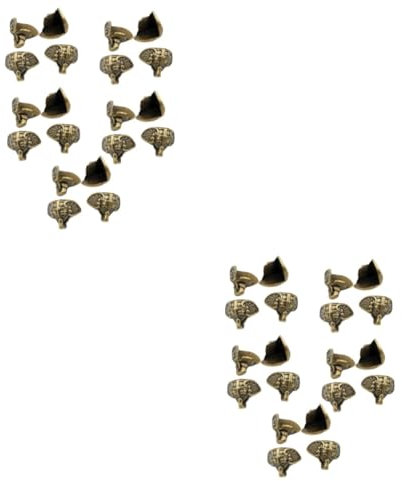 PRETYZOOM 2 Juegos Joyería De Soporte En El Pie Base De Elefante Caja De Herramientas De Las Pies Antiguos Esquina En Forma De Cisne Utensilio Titular Cajas De 20 Piezas * 2