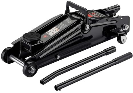 Wiltec Rangierwagenheber hydraulisch 3t, Hydraulik Wagenheber 13,5-40 cm Hubhöhe, Wagen Heber für Autos, SUVs, Wohnwagen, Autoheber kompakt und robust