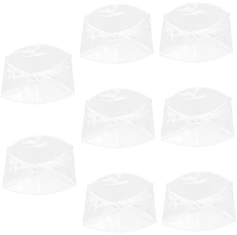 KOMBIUDA 8 Stück Transparente Regenhaube Hauben Zum Schutz Der Frisur Leichte Und Tragbare Regenkappen Für Damen Herren