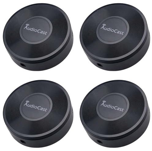 Umsoxhy 4X Audiocast M5 DLNA Adaptateur Airplay sans WiFi Musique Audio Streamer Récepteur Audio Musique Haut-Parleur pour Flux Multi-Pièces