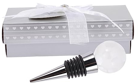 Cabilock Ball Bottle Stopper Wine Saver with Crystal and Alloy Material Airtight Seal Decorative Wine Bottle Stopper for Beer Festival Party and Preserving