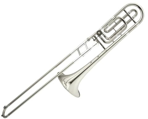 Trombón tenor Slide Tone Si bemol Fa niquelado instrumento trombón