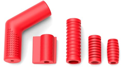 Laroal 5 Pcs Motorcycle Gear Shift Lever Shoe Protector, Motorbike Rubber Shifter Cover, Motorcycle Accessories for Hand Grip Protection Red