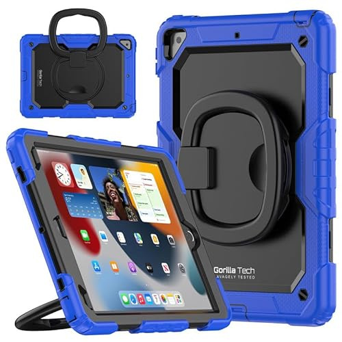 Gorilla Tech Armour - Funda para iPad Air 3 de 10.5 pulgadas (2019, 3ª generación) – Funda inteligente resistente a prueba de golpes con correa de mano, soporte de 360° y soporte para bolígrafo