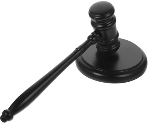 LOLIPPYY Martello Giudice in Faggio con Base Gavel per e Tribunali Leggero e Resistente Suono Chiaro per in Aula e Vendite