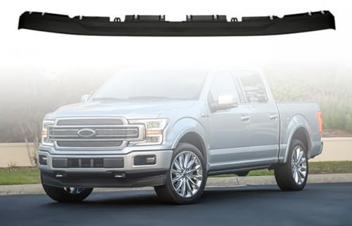 MGWILL Front Valance Compatible with 2018 2019 2020 Ford F150 Air Dam Deflector Lower Valance JL3Z17626AB, FO1095299C, FO1095299 Textured Black