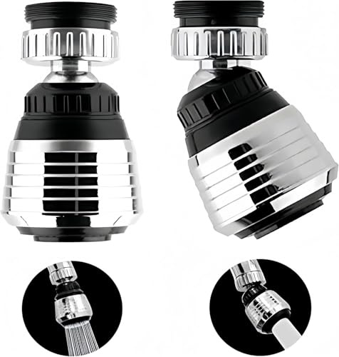 Zodazoqa 2PCS 360 Rotate Swivel Water Saving Tap Aerator Diffuser Faucet Nozzle Filter Adapter Bubbler Pressurized Faucet Filter Kitchen Accessories