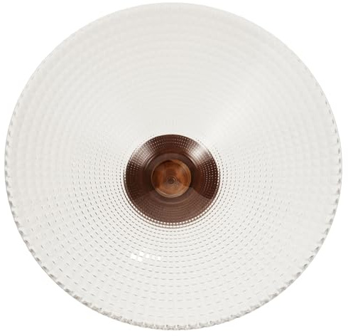 VERDANVERSE Assiettes À Salade Décoratives En Verre Transparent Corbeille À Fruits Assiette À Fruits Avec Base En Bois Décoration Intérieure Présentation Des
