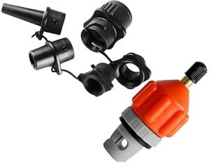 QUXVUIS Reliable Air Valve Adapter Designed For Kayak Dinghy Inflatable Boat Inflatable Bed Canoe And Air Pump Converter Attachment Pump Converter Valve Attachment Nozzles, Orange, 15x10x2cm