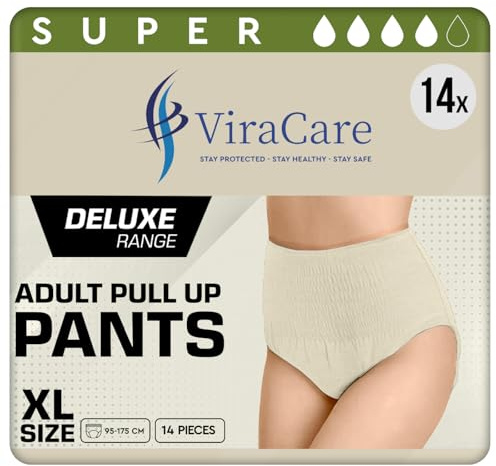 14 x Cream Super Incontinence Pants Women, Adult Nappies