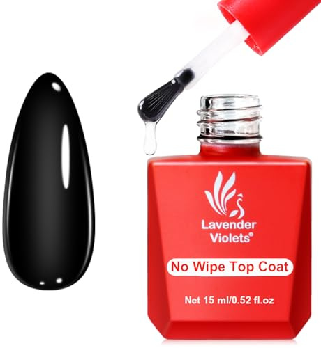 Lavender Violets 15ml Vernis Gel Semi-Permanent No Wipe Top Coat Soak Off UV LED Vernis à ongles Contenu plus Manucure Pédicure clair fort Long Lasting A102