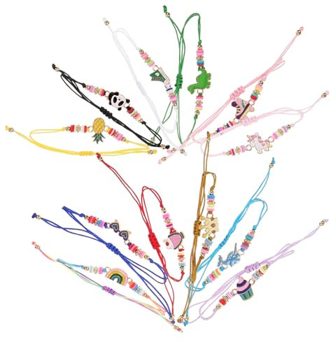 Amosfun 12stücke Kinderarmbänder Für Mädchen Verstellbare Perlenarmbänder Schmuckarmbänder Urlaubsarmbänder Dekorative Armbänder Für Kleinkinder