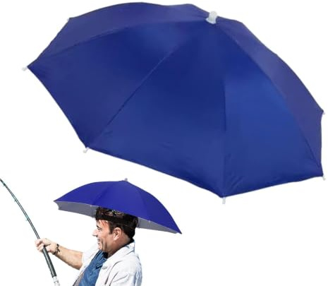 Chapeau Parapluie, 52cm Parapluie De Tete Pliable Pour Adultes Et Enfant | Chapeaux De soleiles Avec Bande Élastique Casquette De Parasol Arc-en-Ciels Pour Golf, Plage, Randonnée, Jardinage