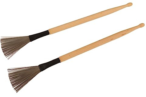 VGEBY Brosse Métallique Rétractable, Bâton de Tambour, Poignée Confortable, Accessoires D'instruments de Musique Multifonctions pour les Amateurs de Musique
