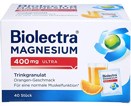 Biolectra Magnesium 400 mg ultra orange Trinkgranulat, 40 St. Beutel