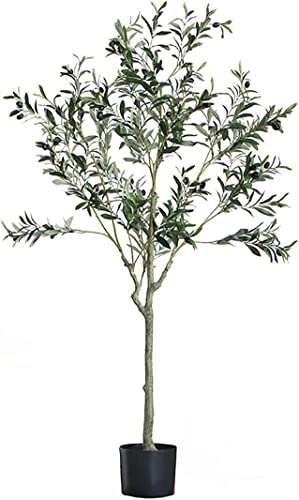 Sinceroduct Künstlicher Olivenbaum 150 cm, Kunstpflanze Groß Künstliche Pflanzen Deko Plastikpflanzen im Topf für Home Decor Zimmerdeko Schlafzimmer Dekoration