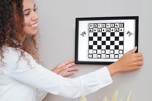 Wandschach Klassik – Magnetisches Schachbrett für die Wand – Elegantes Schachspiel für Erwachsene, Design-Wandspiel für Büro, Hotel & Zuhause (40x30 cm)