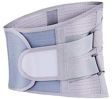 tylxayoxa Lendenwirbelband, Orthopädische Rückenstütze – Motorrad-Lendenwirbel-Gummiband – Verstellbares Lendenband Mit Schienen for Damen Und Herren – Lendenstützgürtel (Color : Gray, Size : XL)